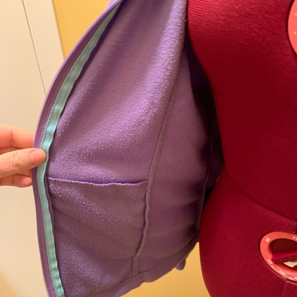 Jasmine Rose Purple Fleece Hoodie jacket - Picture 8 of 9